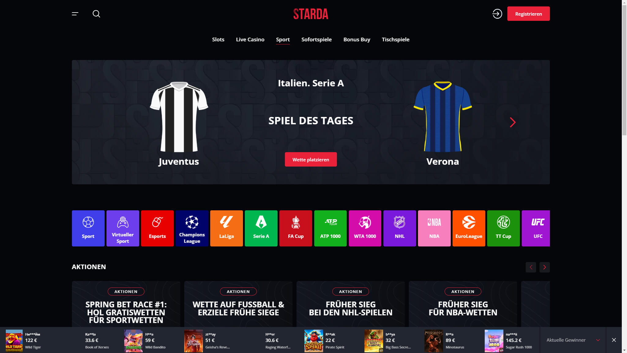 Starda Sport Betting in Switzerland
