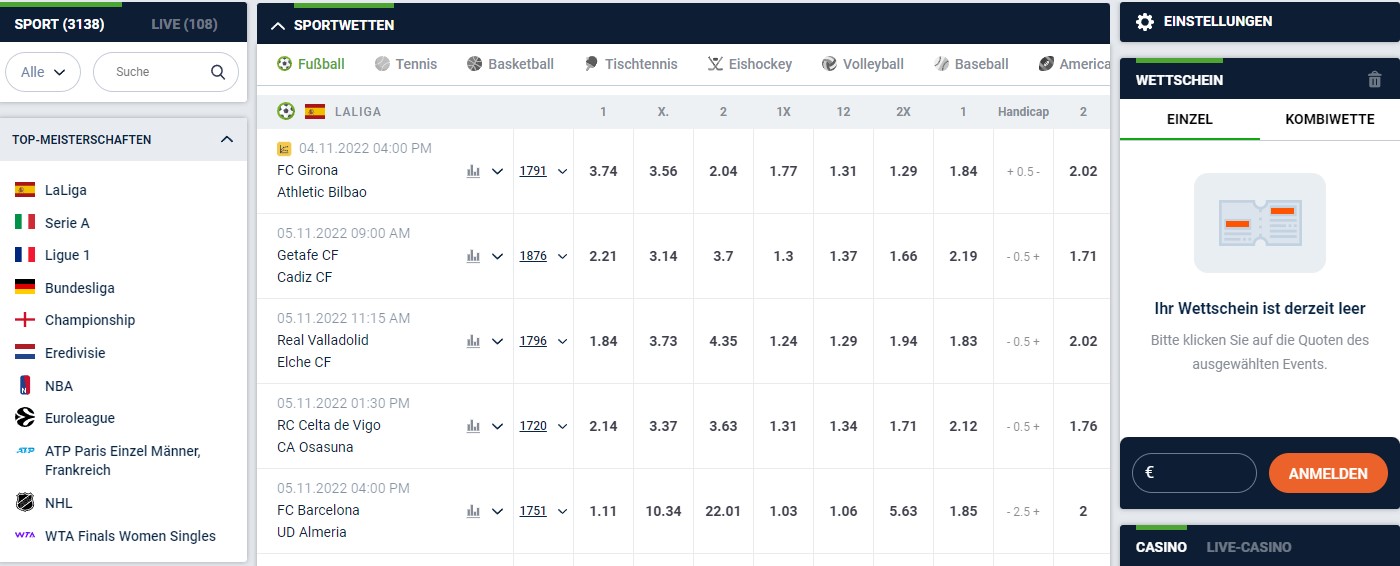 20bet dashboard, sportswetten.tv